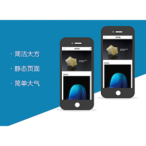 【单页模板】黑色艺术美术馆展览手机wap网站模板html源码